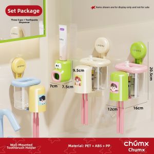 CHUMX | High Appearance Toothbrush Organizer Wall-Mounted Without Drilling