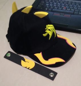 Topi Boboiboy Api Blaze logo Bordir + Gelang