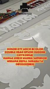Printer DTF 60CM 2H i3200 HD 8 WARNA dan Curing