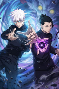 Bandai | Bộ Tranh Kim Cương 5D Tự Làm Jujutsu Kaisen Gojo & Geto Anime Diện Tích Dán Đầy Đủ Trang Trí Tường Nhà Món Quà Lý Tưởng Cho Người Yêu Nghệ Thuật