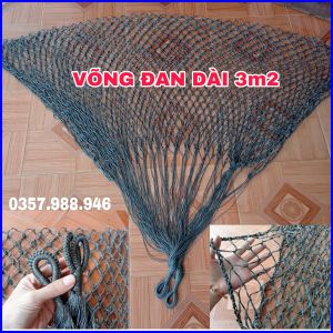Võng dù sợi đan tay dài 3mét - Lưới võng treo đẹp