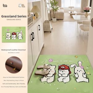 BEIAISI | Durable Wash-Free PVC Leather Door Mat