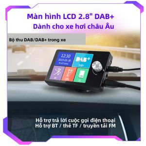 Màn Hình Màu 28 Inch Bộ Thu Sóng Phát Thanh Kỹ Thuật Số DAB/DAB+ Bộ Phát FM MP3 Màn Hình Video Ô Tô AUX Dành Cho Xe Hơi Châu Âu
