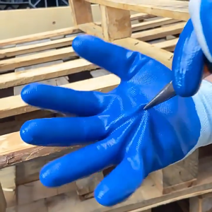 ถุงมือผ้าเคลือบยาง ใส่สบาย ป้องกันหนาม 1คู่ กันลื่น กันนํ้ามัน ถุงมือทำงาน ถุงมือเคลือบยาง