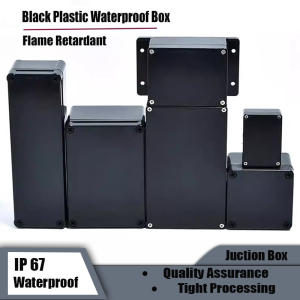 IP67 Waterproof Enclosur ABS Waterproof Box Housing Electronic Safe Case Plastic Boxes Black Wire Junction Box Plastic Organizer