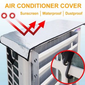 Air Conditioner Outer Machine Cover Aluminum Foil Air Conditioning Heat Insulation Cover Flame Retardant Dustproof Cover