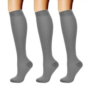 Copper Compression Socks for Women 3 Pairs Circulation Support Best for Running Athletic Travel Nurse Pregnancy Daily Use