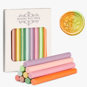 Colorful Boxed Sealing Wax Sticks 10 Pieces Envelope Sealing Wax Cire Perdue Stick for Business And Cultural Supplies