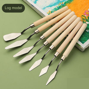 Hot 7Pcs/Set Stainless Steel Oil Painting Knives Artist Crafts Spatula Palette Knife Oil Painting Mixing Knife Scraper Art Tools