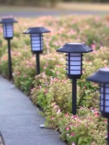 Vimite 66Led lampu solar luar rumah automatik Lawn Lamp Outdoor Waterproof Garden Decoration Flame Light for House Villa Yard Gazebo Landscape 太阳能花园灯