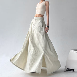 MUYUZI | High Waist A-line Skirt Slimming Flared Design