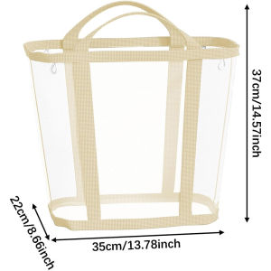 Nylon Mesh Laundry Basket with Handle Breathable Folding Portable Dirty Clothes Organizer Bags Large Capacity Toys Storage Bag