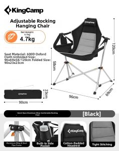 Kingcamp | Outdoor Folding Recliner Camping Chair
