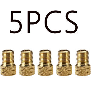 PINMOAP 5/10PCS Bike Valve Adapter Presta To Schrader Converter Brass Bicycle Tire Pump Adapter Fit Road Bike Cycling Repair Kit