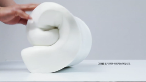 ERGOWORKS EW-DPP03-WH Dual Plus Perfect Sleep Pillow Built-In Spines Functions as Vertebrae or Spine Ergonomic C-Curve Support Free Pillow Case Included