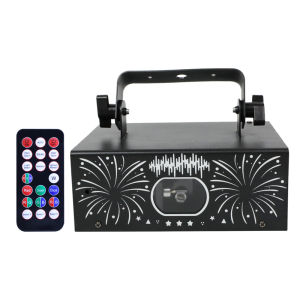 HCWE Night Light DMX Control LED Red Green Laser Projector Lamp Indoor Stage Decor Light Disco Party Wedding Birthday Club Lamp