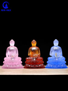 Buddha Ornament Sanbao Buddha Set Amitabha Buddha Bhaisajyaguru Home Living Room Home Serving Sakyamuni Buddha Statue
