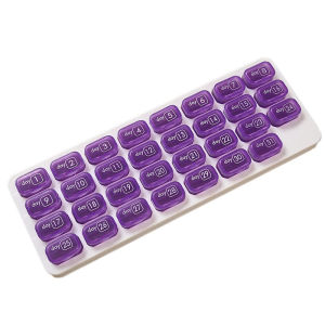 1 Chiếc Hộp Đựng Thuốc Hàng Tháng 31 Ngày Hộp Đựng Thuốc Di Động Hộp PP Thân Thiện Với Môi Trường Bổ Sung Hàng Ngày Giá Đỡ Cho Vitamin Dầu Cá