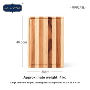 LC LIVING | Antimicrobial Unlacquered Teak Cutting Board