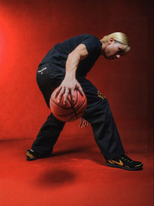 Quần Short Bóng Rổ Dây Đai Mềm Màu Đen