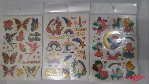 Stiker Tato Anak: Motif Peri & Unicorn