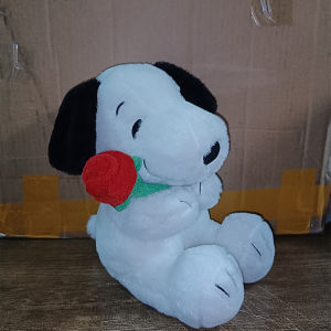 Bandai | New Cartoon Snoopy Plush Cute Rose and Love Snoopy Plush Toy Pillow Sofa Back Plush Doll Brithday Gift/