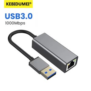 kebidumei | 1000Mbps Ethernet Adapter 1G USB 3.0 Type C to RJ45 Network Card Wired Ethernet Gigabit Adapter Lan Card Hub for MacBook iPad