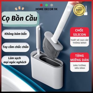 Chổi Cọ Nhà Vệ Sinh Silicon Cọ Bồn Cầu 2 Tính Năng Có Rãnh Thoát Nước Cao Cấp Sang Trọng Hiện Đại
