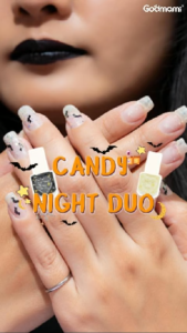 [Halloween] Godmami สีทาเล็บเด็กสูตร 2 in 1 สามารถลอกได้ ปราศจากสารเคมีอันตราย รุ่น Candy Night Duo