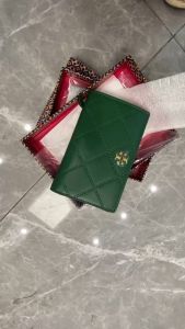 Toryburc Original/genuine GEORGIA Card bag Side zipper purse Change coin bag Cowhide half fold wallet