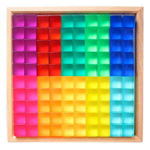 Acrylic High Transparent Optical Illusion Gem Blocks Crystal Toys Childrens Aesthetic Education Gift Sensory Rainbow Kindergarten Teaching Aids