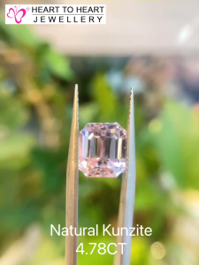 Natural Gemstone Kunzite 4.78CT Emerald Step cut Violetish Purple from Brazil