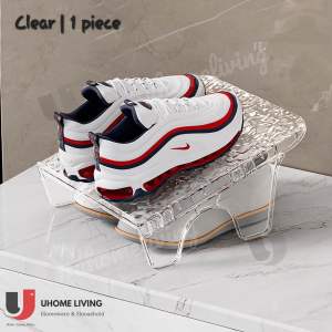 [Local Seller] Clear Wide Shoe Rack Layer Divider Shoe Storage Device