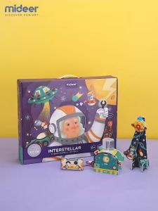 Đồ chơi khoa học Stem lắp ráp mô hình Mideer stem box lắp ghép robot vũ trụ cho bé 5678910 tuổi