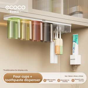 ecoco | Magnetic Toothbrush and Cup Organizer Rack