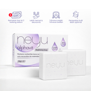 NEYU Alphavit Sabun Brightening Soap Pemutih Seluruh Badan dan Muka Penghilang Flek Hitam Membandel