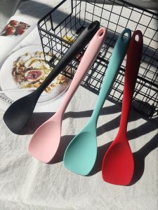 Thìa Chống Dính Bằng Silicon Dùng Cho Bé Thìa Nấu Ăn Cấp Thực Phẩm Chống Nhiệt Độ Cao Kích Thước Nhỏ Thìa Nấu Ăn Đa Năng