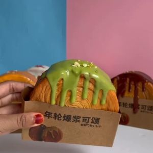 TAIYO Squishy Premium Super Slow Cromboloni Ring Fake Cake Soft Dessert Squishi Stress Relief Mainan