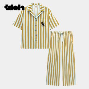 T-B-H | Long Couple Wearable Tencel Cotton Sleepwear Set