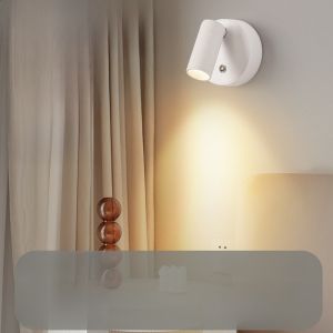 Adjustable USB Charging Wall Lamp Magnetic Absorption Passage Hallway Lighting Modern Minimalist Touch Switch Aluminum Body