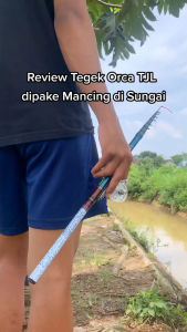 Set / Sepaket Tegek Murah Kolong Orca Tjl Ruas Pendek Kaku + Reel Tokos