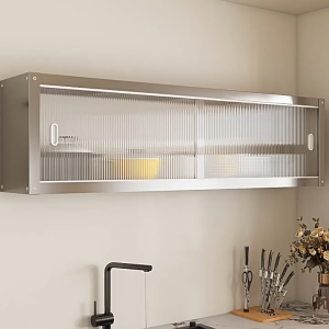 COHF Food-Grade 304 Stainless Steel Wall Cabinet | Space-Saving Kitchen Wall Cabinet Stainless Steel | Oil-Proof Kitchen Wall Cabinet | Rust-Resistant