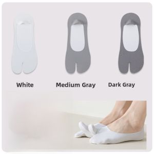Miiow | Mens Summer Ultra-Thin Ice Silk Anti-Slip Invisible Two-Toe Pig Hoof Boat Socks Cat Man Split Toe Cotton Bottom Shoes Socks