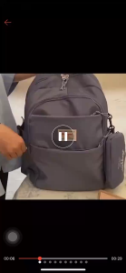 Korean Fashion Nylon School bag 2in1 16inch Backpack for Women