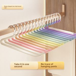 Goose Pant Rack For Home Wardrobe Special Pants Storage Non-Slip Z-Shaped Trouser Press Hanging Dormitory Storage Hanger