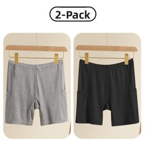 miiow | Plus Size Womens Safety Pants High Waist Short Trousers Anti-Light Walking Bottoms With Pockets Anti-Wear Leggings Underwear
