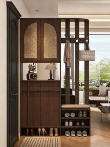 Retro Style Entrance Partition Cabinet