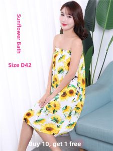 Pure Cotton Summer Thin Bathrobe Nightgown Wrap Chest Beauty Salon Towel Womens Bath Kimono Home Comfortable Sleepwear