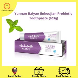 Yunnan Baiyao Jinkoujian Probiotic Toothpaste Fresh Mint |Fresh breath(105g)云南白药金口健 益生菌牙膏 益优薄荷 (105g)清新口气