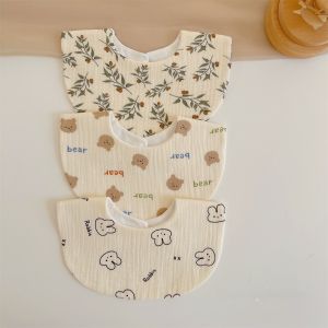 Ultra-Soft Pure Cotton Muslin Baby Bibs Newborn Saliva Towel Water Absorbent Anti-Vomit Neck Warmer Autumn Winter Infant Supplies
